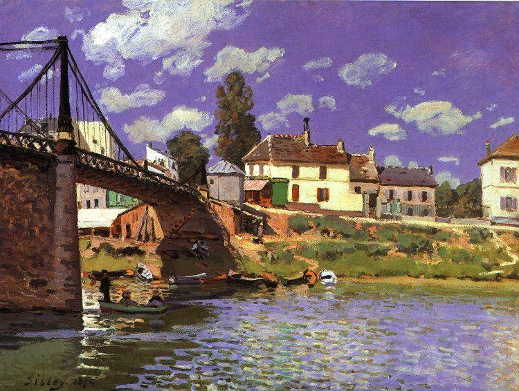 Alfred Sisley The Bridge at Villeneuve la Garenne Norge oil painting art